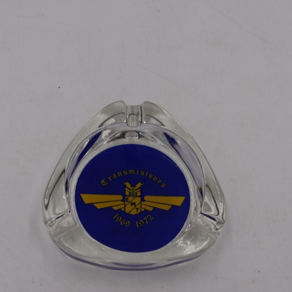 Vintage Glass Ashtray Transmisiones EMT 1969–1972 Promotional Collectible